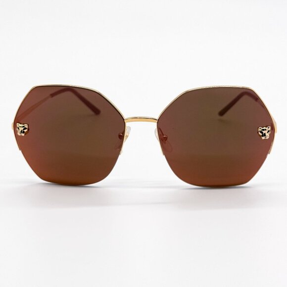 NEW CARTIER SUNGLASSES CT0332S 005 GOLD/BROWN WOMEN EYEWEAR CARTIER main image 13
